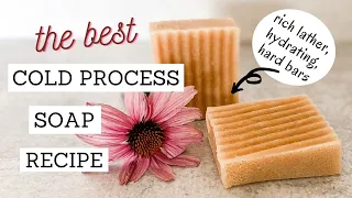 The Best Cold Process Soap Recipe | RICH LATHER, HYDRATING FOR SKIN, HARD BARS