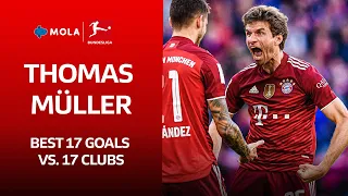 Bundesliga | Thomas Müller | Best 17 Goals vs  17 Clubs