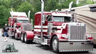 Early arrivals to the 75 Chrome Shop's 25th annual truck show this weekend.