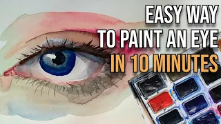 Eye painting for beginners | watercolor painting for beginners | how to paint eyes | easy painting