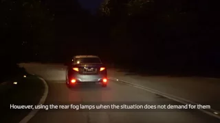 Proper Usage of Rear Fog Lamps