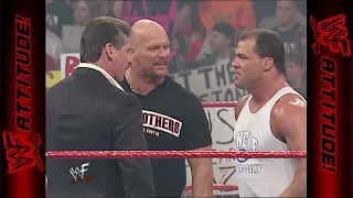 Stone Cold and Kurt Angle hugging confrontation | RAW IS WAR (2001)