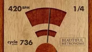 420 BPM 1/4 Wood Metronome HD