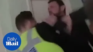 Crazed cage fighter who attacked policeman jailed for a year