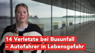 Kurznachrichten: 14 Verletzte bei Busunfall – Autofahrer in Lebensgefahr