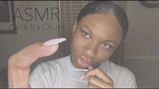 ASMR Repeating cardi b’s okurr + Finger Tracings