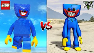 NEW LEGO HUGGY WUGGY VS NEW GTA 5 HUGGY WUGGY (POPPY PLAYTIME) - WHO IS BEST?