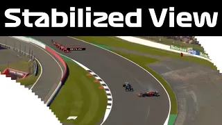 Stabilized view of Lewis Hamilton's crash Max Verstappen - 2021 British Grand Prix