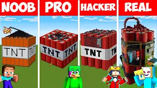 Minecraft NOOB vs PRO vs HACKER: TNT HAUS BAU CHALLENGE ⛏