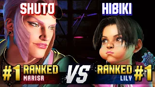 SF6 ▰ SHUTO (#1 Ranked Marisa) vs HIBIKI (#1 Ranked Lily) ▰ High Level Gameplay
