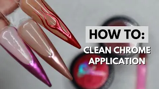 EASY + CLEAN chrome nail art application | step by step tutorial