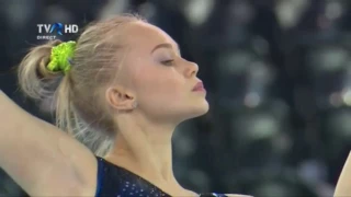 Angelina Melnikova (RUS) FX podium training @ Cluj-Napoca (ROU) ECh 2017