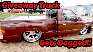 Custom Bagged Suspension on the Giveaway Truck!