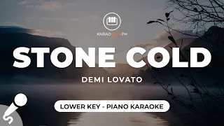 Stone Cold - Demi Lovato (Lower Key - Piano Karaoke)