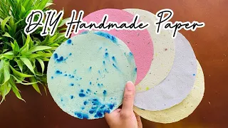 DIY Handmade Paper| Handmade Paper without frame | DIY Handmade Paper at Home | Recycle paper