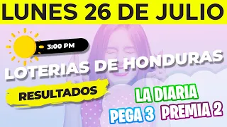 Sorteo 3PM Loto Honduras, La Diaria, Pega 3, Premia 2, Lunes 26 de Julio del 2021 | Ganador 😱🤑💰💵