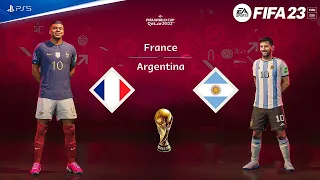 FIFA 23 | FINAL COPA DEL MUNDO QATAR 2022  | ARGENTINA VS FRANCIA | 4k 60FPS | PS5