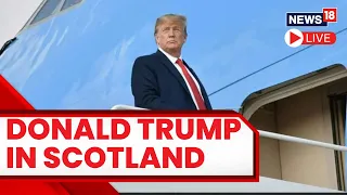 Donald Trump Lands In Aberdeen To Visit His Scottish Golf Resort | Trump In Scotland Live | News18