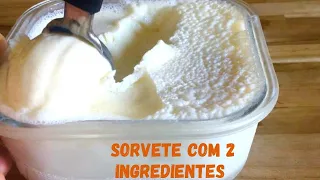 COM APENAS DOIS INGREDIENTES | SORVETE FEITO NO LIQUIDIFICADOR, SUPER FÁCIL!