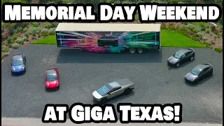 MEMORIAL DAY WEEKEND AT GIGA TEXAS! - Tesla Gigafactory Austin 4K  Day 5/26/24 - Tesla Terafactory