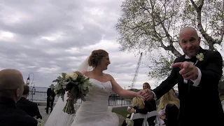 Bride & Groom Surprise Their Guests w/ Fun Exit Down Aisle