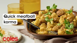 Quick meatball korma