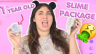 OPENING 1 YEAR OLD SLIME PACKAGES ~ opening slimes from subscriber 1 year old ~ Slimeatory #364