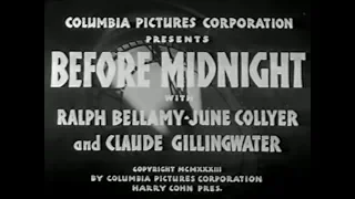 1933 Before Midnight Spooky Movie Dave