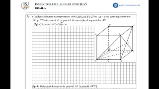 Simulare EN matematică ISJ Brăila - mai 2024 - Sub. III