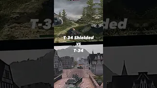 T-34 Shielded vs T-34 #shorts #worldoftanksblitz #wotb #wotblitz #edit