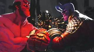 Injustice 2 - Hellboy vs Hellboy All Mirror Intros, Clash Quotes And Supermoves