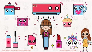 Cute Easy Drawing's 10 Cute Videos | 90-MinutesTutorial Video Collection for Kids😀 -2