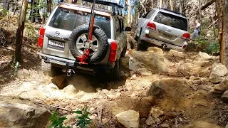 Toyota Land Cruiser LC200 vs Nissan Patrol GU4 @ Nine Mile Steps