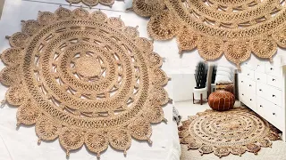 Handmade 100% jute rug | Stylish and ECO-FRIENDLY | Perfect for Bedrooms-Living rooms(Jute Rugs DIY)