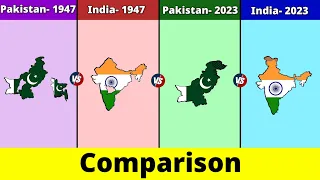 Pakistan 1947 vs India 1947 vs Pakistan 2023 vs India 2023 | Comparison | Data Duck 2.o