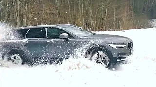 Volvo V90 T5 Cross Country winter drifting. Volvo AWD. DDrive