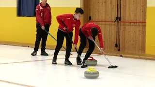 Palacurling, allenamento squadra giovanile di Cembra