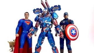 Scale Comparisons: Hot Toys Iron Patriot Avengers Endgame