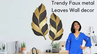 Trendy Faux metal leaves wall decor/Cardboard crafts/art and craft/Best out of waste/CreativeCat