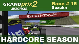 Microprose Grand Prix 2 - Race #15 -  Japanese GP (Hardcore Season)