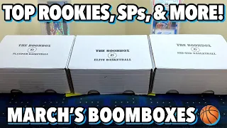 TOP ROOKIES, SPs, & MORE! | Opening The Boombox's Elite, Platinum & Mid-End Basketball Boxes (March)
