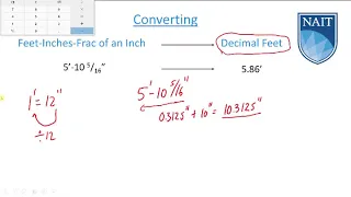 Converting into Decimal Feet