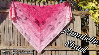 Easy Beginner Friendly Crochet Shawl Tutorial / Annabelle Shawl