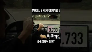 Model 3 Performance 0-60mph test! #shorts