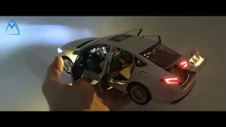 1:18 Diecast Ford Mondeo Fusion Model Car with LEDs - Miniature Scale Automobile