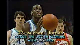 1984/03/09 NCAA RS North Carolina vs Clemson Tigers Jordan 17 PTS