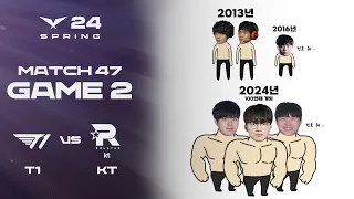 히히 아직도 우리지롱 | T1 vs. KT 게임2 하이라이트 | 02.24 | 2024 LCK 스프링 스플릿