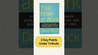 Your Brain at Work Summary by David Rock ✨! #BrainPower #Books #focus #productivity