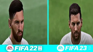 FIFA 22 Vs FIFA 23 Gameplay Comparison PS4 Ft. Messi, Mbappe, Neymar Face Comparison FIFA 23vsFIFA22