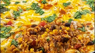 Make The BEST Mexican BEEF And RICE Skillet Easy Weeknight Meal #dinner